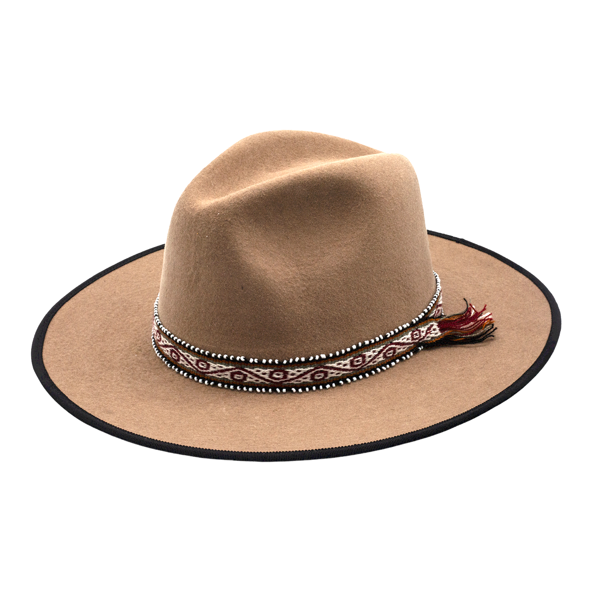 Red wool top felt hat