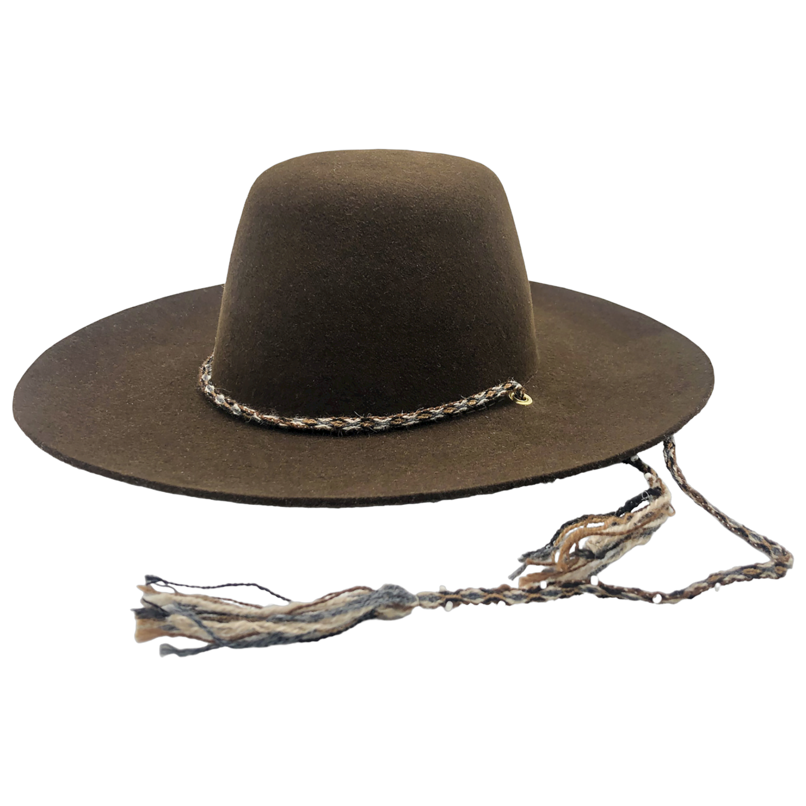 Annie on a Bike handmade hat by Hampui Hats — front view on transparent background
