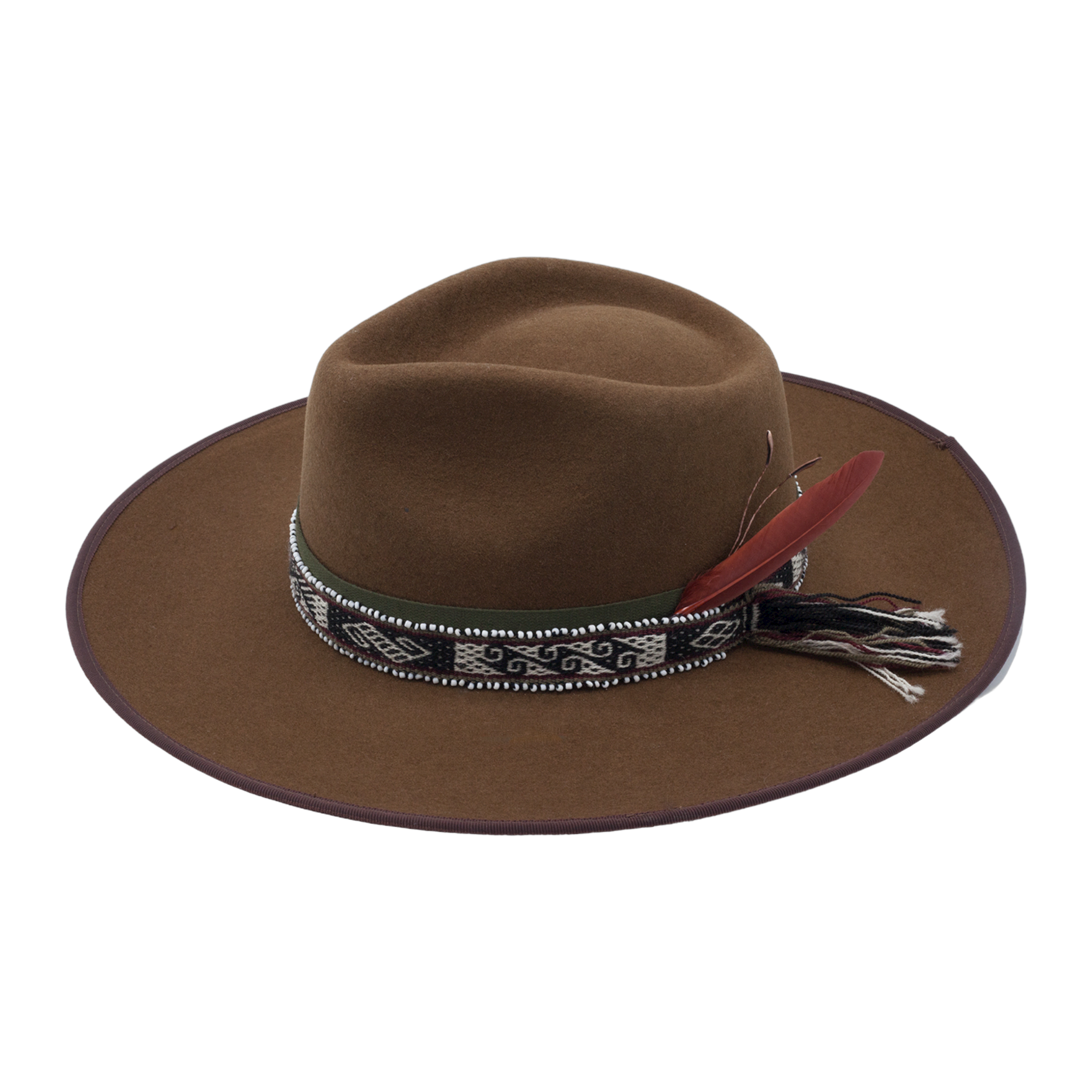 At the Threshold handmade hat by Hampui Hats — front view on transparent background