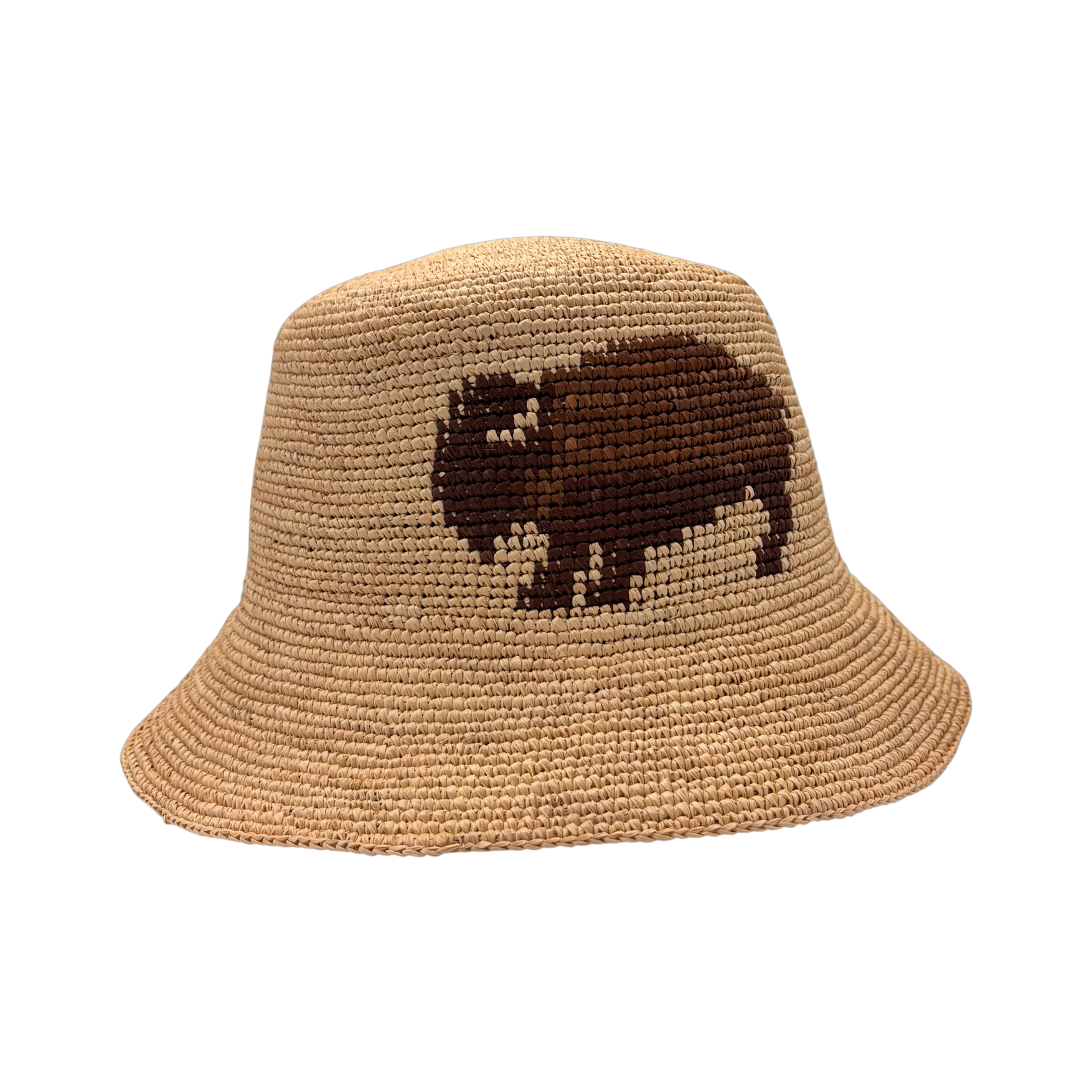Búfalo Straw Bucket hand-crocheted toquilla straw bucket hat by Hampui Hats — front view