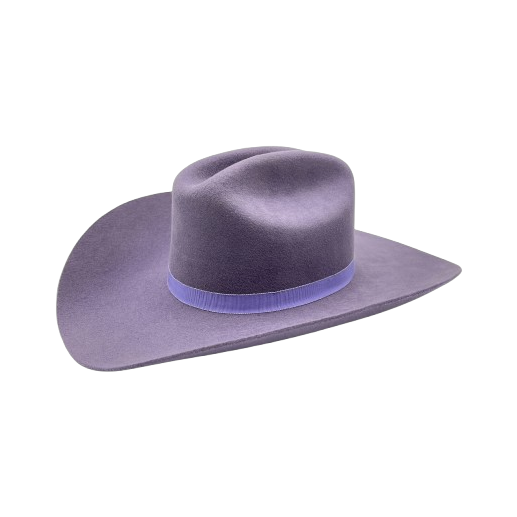 Funway - Lavender handmade hat by Hampui Hats — front view on transparent background