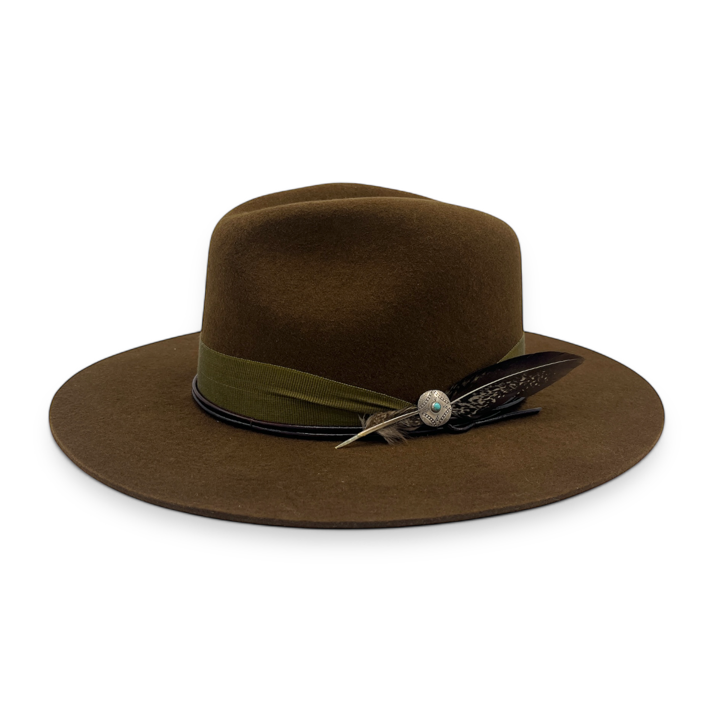 Harvest Time handmade hat by Hampui Hats — front view on transparent background