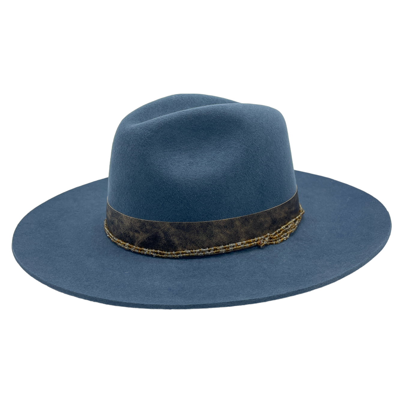 Morning Fog handmade hat by Hampui Hats — front view on transparent background