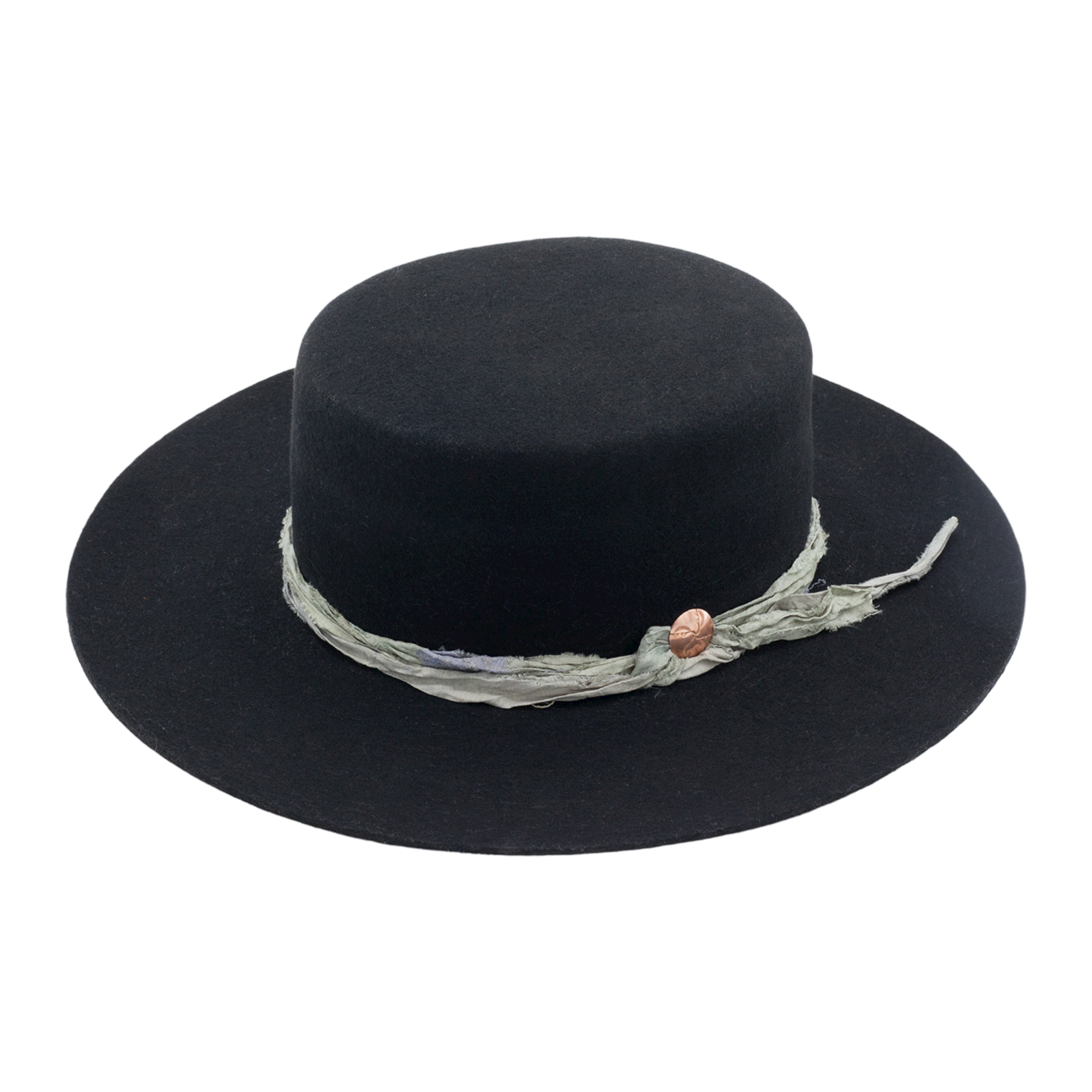 Night Moves handmade hat by Hampui Hats — front view on transparent background