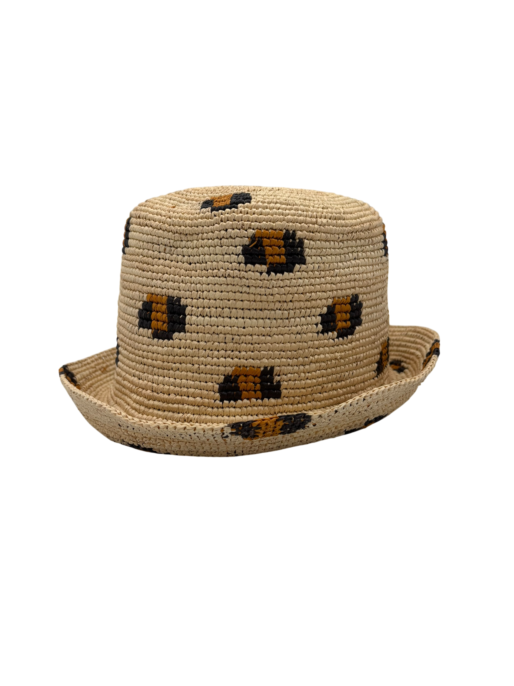 Leopard Straw Bucket