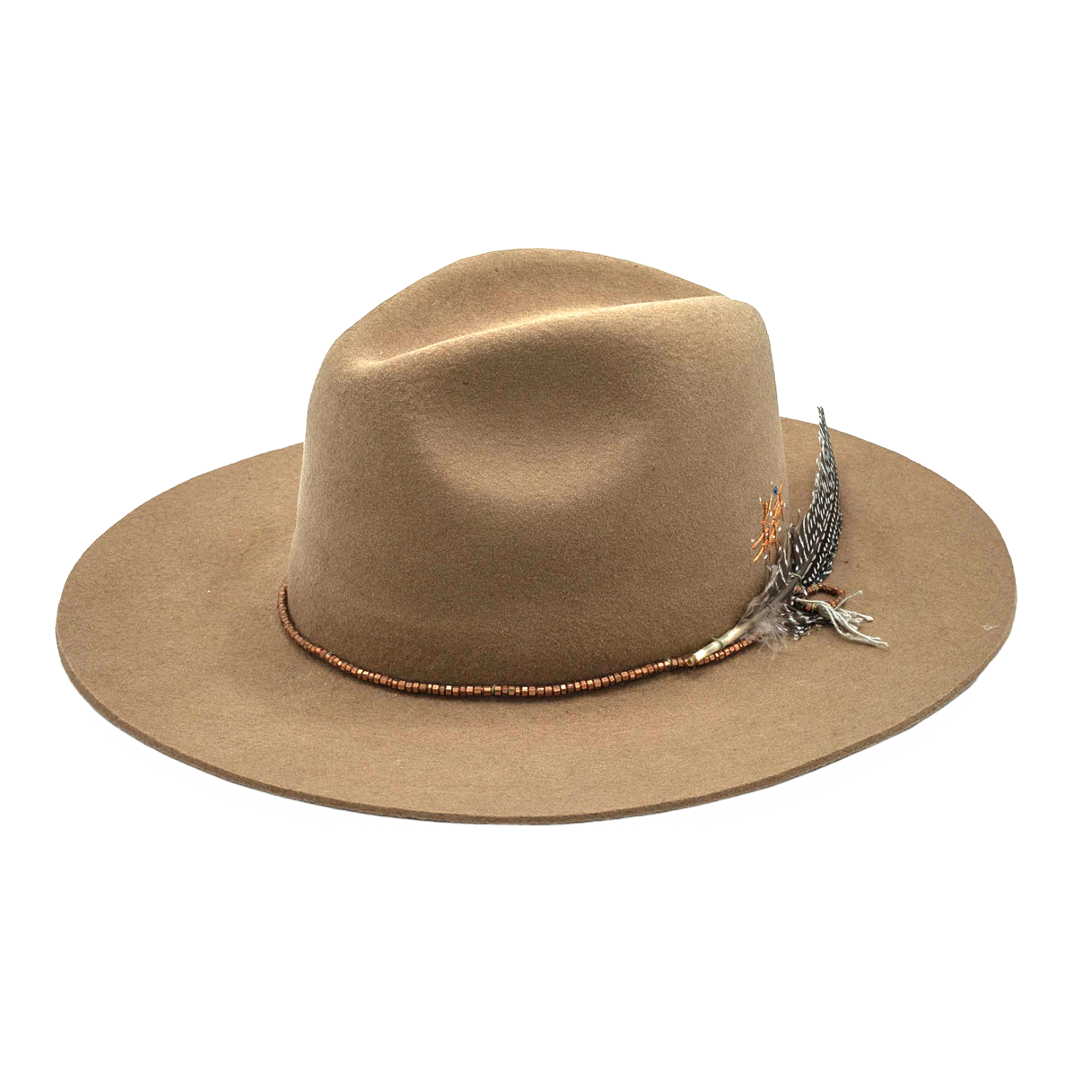 Tan top felt hat